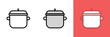 Pot Icon, The Pot icon represents a versatile cooking vessel used for various culinary applications, such as boiling, simmering, stewing, braising, frying, and sautéing.