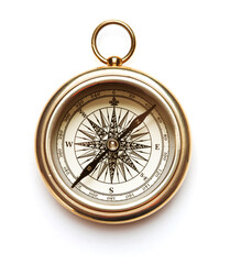 compass on white background
