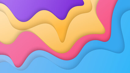 Wall Mural - Modern Abstract Colorful Gradient Waves Background Design