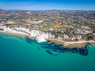 Wall Mural - view of the coast of island, Sicilia, Scala dei Turchi