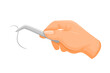 Hand holding Hair in tweezer Symbol for Hair Loss or Grey Hair Problem Cartoon Vector