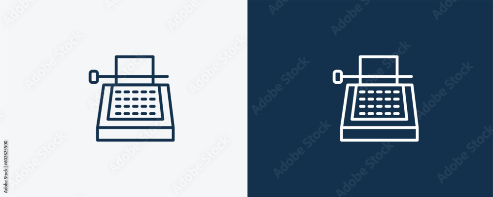 typewriter icon. Outline typewriter icon from electronic device and ...