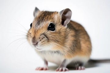 Wall Mural - Gerbil on White Background Generative AI