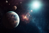 Fototapeta Młodzieżowe - planets in the background of space