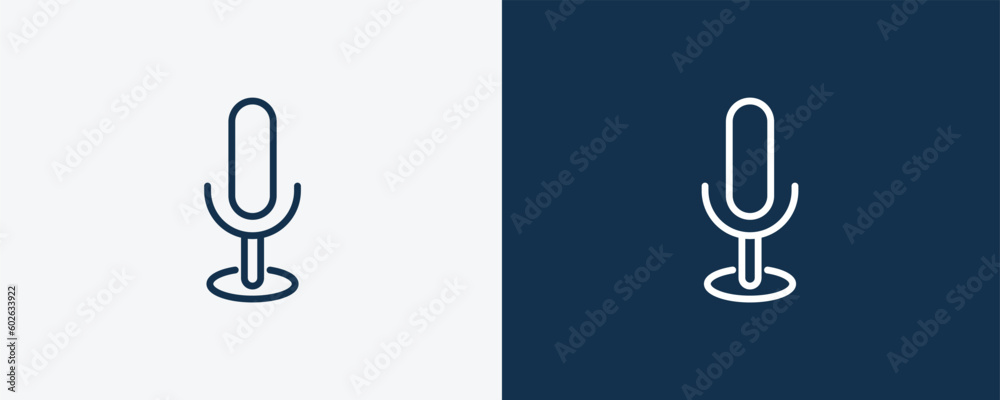 basic microphone icon. Outline basic microphone icon from technology ...