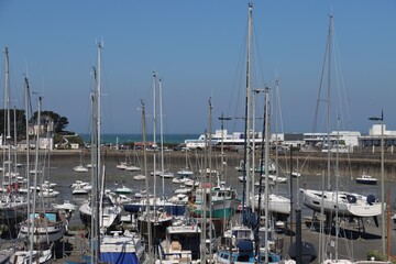 Poster - boats in marina in Saint Quay Portrieux 