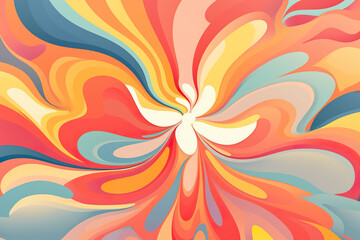Poster - A colorful abstract background with a white dove. Generative AI.