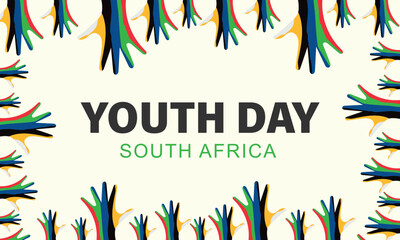 youth day south africa 16 june. background, banner, card, poster, template. vector illustration.