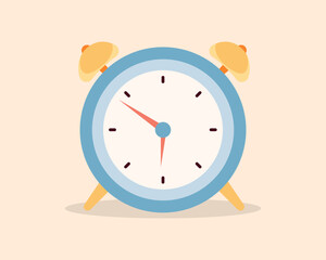Poster - Alarm clock icon with shadow in a flat design