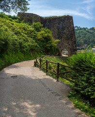 Wall Mural - Castle of Santa Isabel XVII century at the entrance to the Pasaia estuary, Pasaia Donibane, Jaizkibel Mountain range, Gipuzkoa, Basque Country, Spain