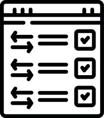 Poster - Web online barter icon outline vector. Money exchange. Paper cash