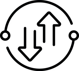 Poster - Barter icon outline vector. Money evolution. Online business