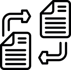 Poster - File barter icon outline vector. Finance cash. System finance