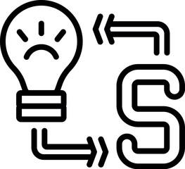 Poster - Energy barter icon outline vector. Coin exchange. System fashion