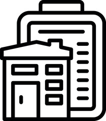 Poster - Ready house barter icon outline vector. Payment money. System design