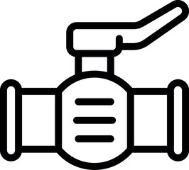 Poster - oil tap pipeline icon outline vector. tank fuel. chemical delivery