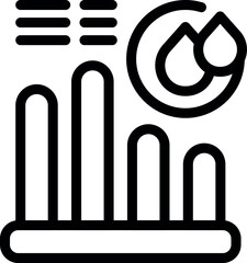 Poster - Oil sales graph icon outline vector. Fuel tanker. Petrol energy