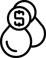 Poster - Oil drop money icon outline vector. Diesel energy. Vehicle power
