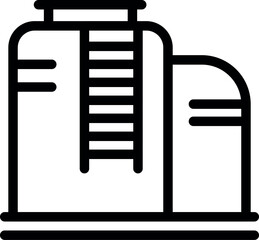 Poster - Tank gas icon outline vector. Energy cargo. Energy industry