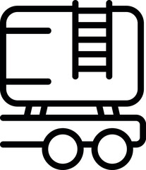 Poster - Trucker petrol icon outline vector. Energy business. Power vehicle