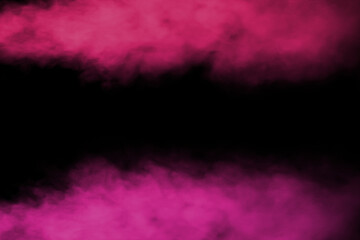 Wall Mural - pink powder explosion on black background.