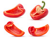 Set red bell pepper