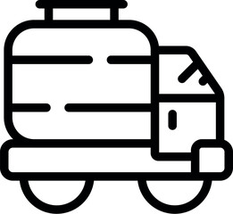 Poster - Gas truck icon outline vector. Cargo industry. Delivery transport