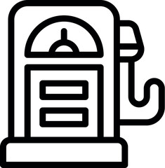 Poster - Gasoline station icon outline vector. Petrol energy. Trailer delivery