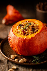 Poster - Pumpkin stuffed with rice