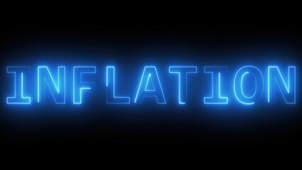 Poster - Neon inflation text