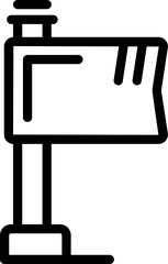 Poster - launch project flag icon outline vector. creative target. success product