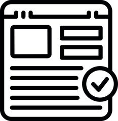 Poster - Launch project web icon outline vector. Report creative. Start new