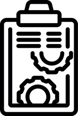 Poster - idea notepad icon outline vector. target creative. start new