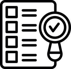 Poster - search new idea icon outline vector. rocket strategy. report creative