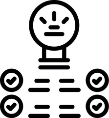 Poster - space idea icon outline vector. creative target. boost light