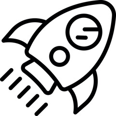 Poster - rocket project icon outline vector. creatove startup. start new app