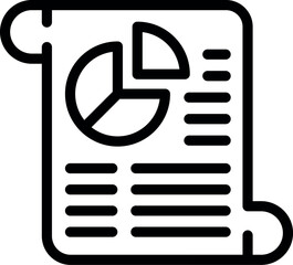 Poster - project document icon outline vector. idea report. boost light