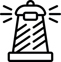 Poster - process tower target icon outline vector. idea report. boost grow