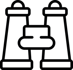 Poster - launch project binoculars icon outline vector. rocket business. target creative
