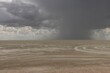 scenic rain clouds over the etosha pan in namibia