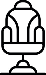 Poster - Computer chair icon outline vector. Gamer room. Art desk