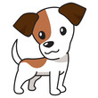 Cartoon jack russell terrier dog for design.