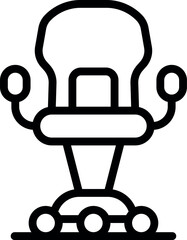 Poster - Gamer chair design icon outline vector. Gaming room. Stream work