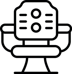 Poster - Desktop chair icon outline vector. Gamer home. Room esport