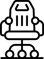 Poster - Online gamer chair icon outline vector. Gaming room. Home work