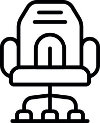 Poster - Modern seat icon outline vector. Gamer chair. Home work