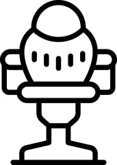 Poster - Gaming furniture chair icon outline vector. Game computer. Arms pc