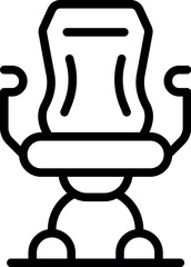 Poster - Game chair icon outline vector. Gamer furniture. Gaming room