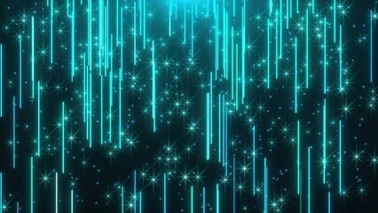 Poster - Falling abstract stars and lines