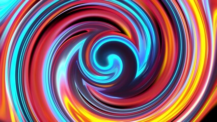 Poster - Swirling spiral circles.